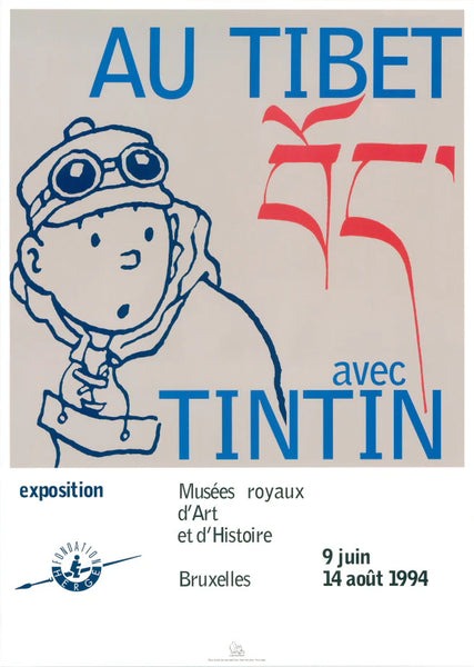 Tintin Poster - Aux Tibet