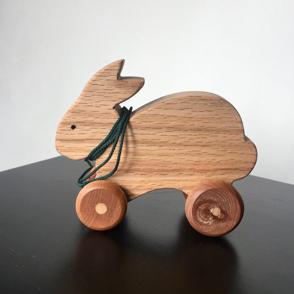Wooden Bunny Pull-Toy