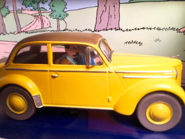 Tintin Collectible Car - Yellow Cabriolet