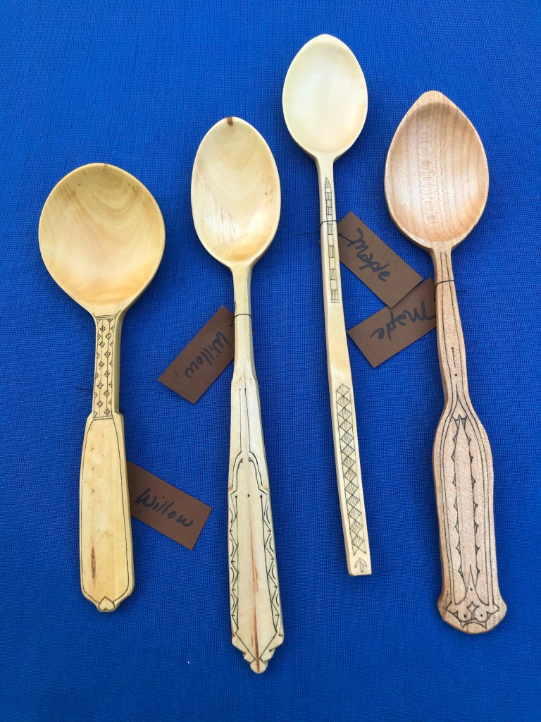 Hand Carved & Incised Wooden Spoons 1