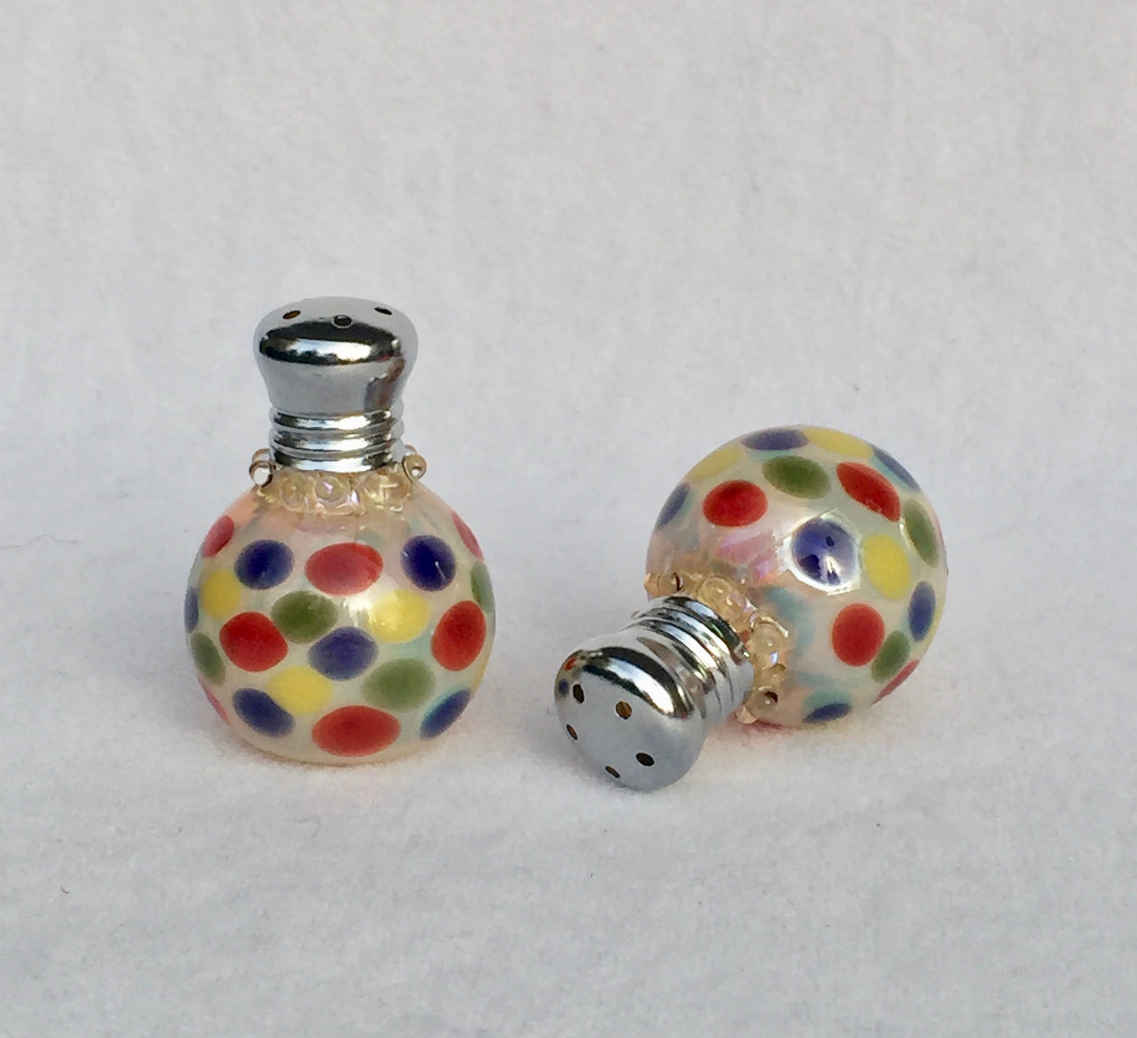 Colorful Fused Glass Salt & Pepper Shakers/kitchen Accessories