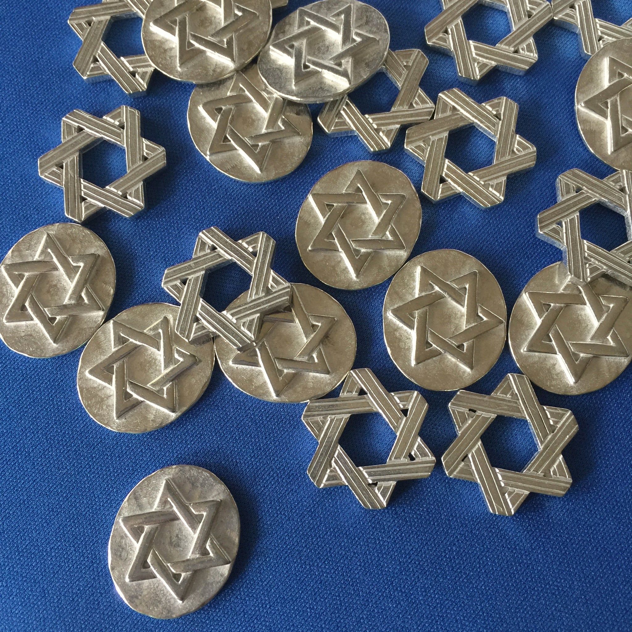 Pewter Star of David Pocket Charm