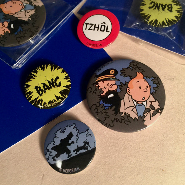 Set of 4 Tintin Badges