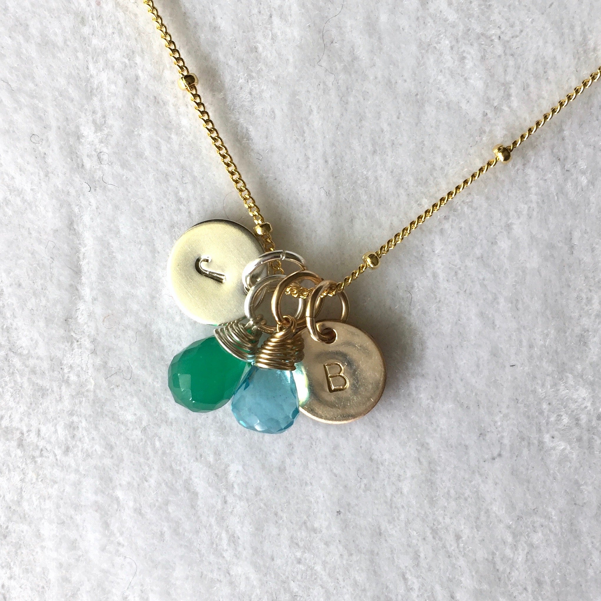 Initial Tags and Birthstone Charms