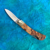 Turquoise Inlaid Wood Pocket Knife