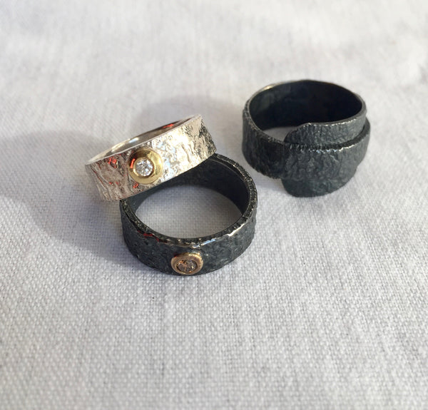 Reticulated Sterling Silver Rings