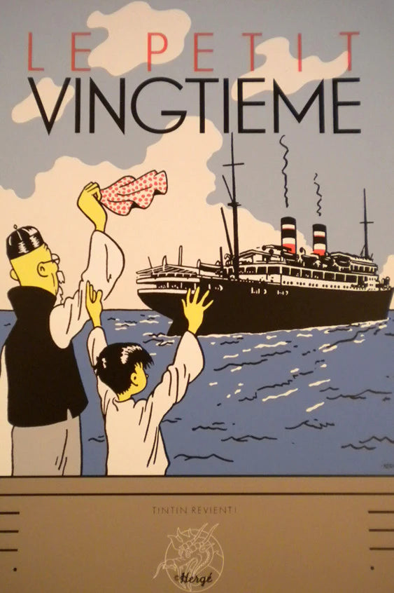 Tintin Poster - Le Petit Vingtieme